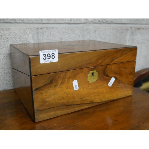 398 - MAHOGANY WRITING SLOPE