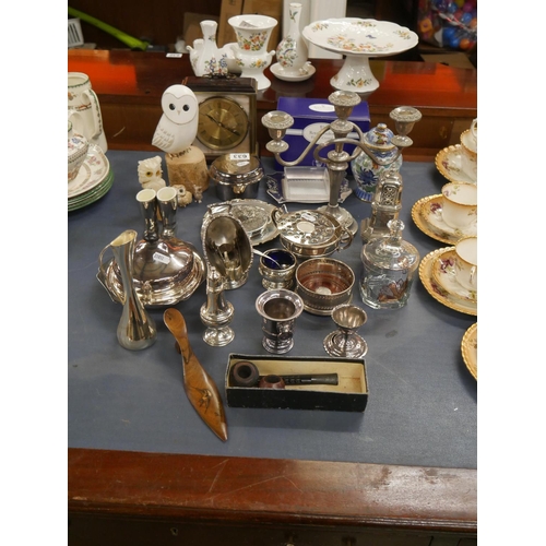 633 - LOT OF SILVER PLATE ETC