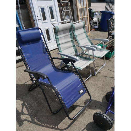 64 - 3 DECK CHAIRS