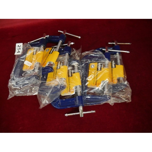 254 - 6 G-CLAMPS