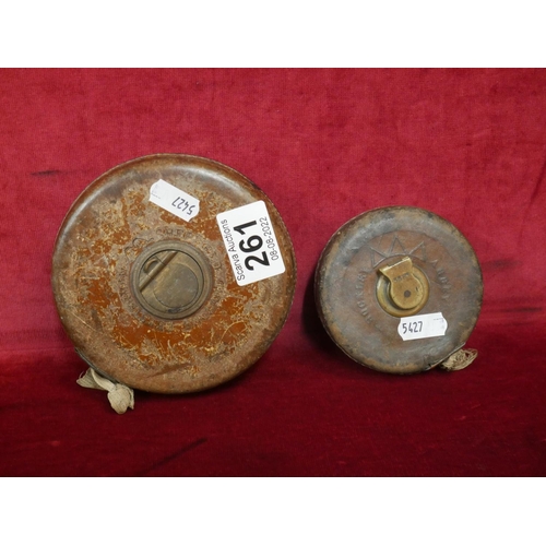 261 - 2 LEATHER MEASURING TAPES