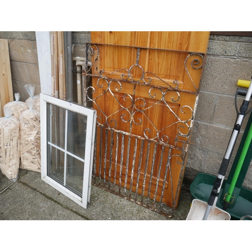 78 - METAL GATE & PVC WINDOW - NO FRAME