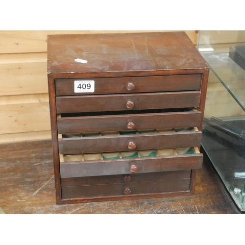 409 - COIN COLLECTORS CABINET