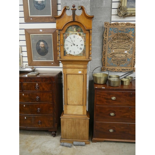 458 - VICTORIAN MAHOGANY LONGCASE CLOCK BY HENRY OF BANBRIDGE