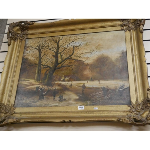 461 - 19TH C. OIL PAINTING MARGARET DE VALK