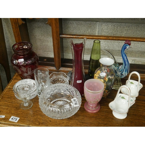 476 - MIXED CERAMICS & GLASSWARE