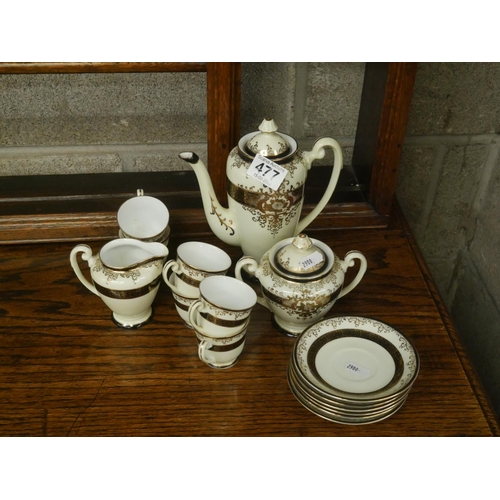 477 - GERMAN HAND PAINTED COFFEE SET