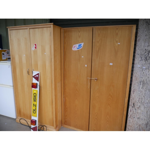 201 - 2 PINE CUPBOARDS