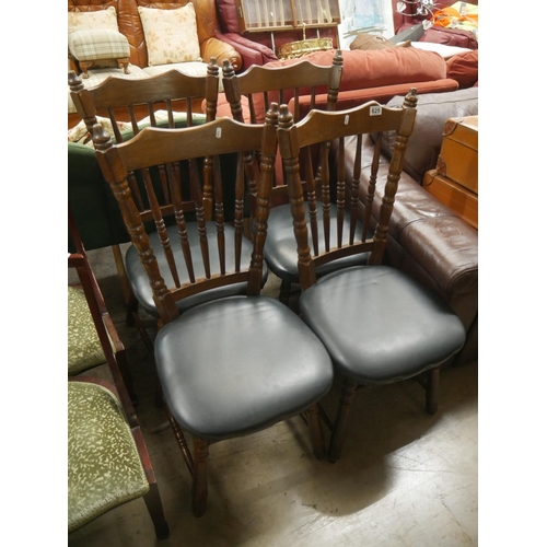 625 - 4 OAK DINING CHAIRS