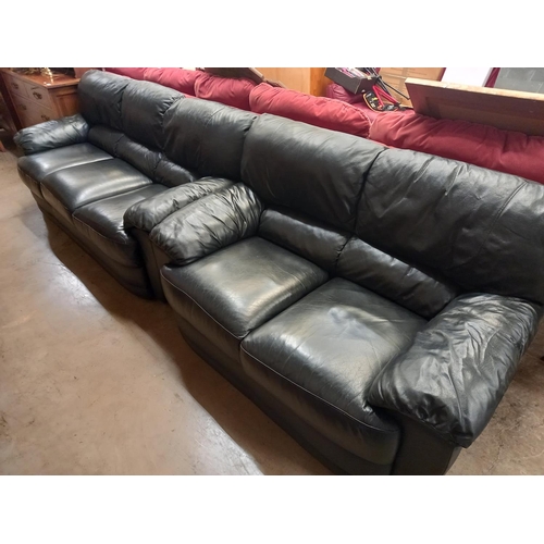 629 - 2 LEATHER SETTEES