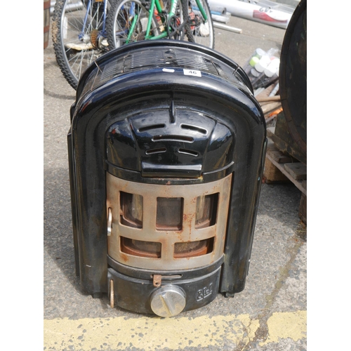 46 - ENAMEL SOLID FUEL STOVE