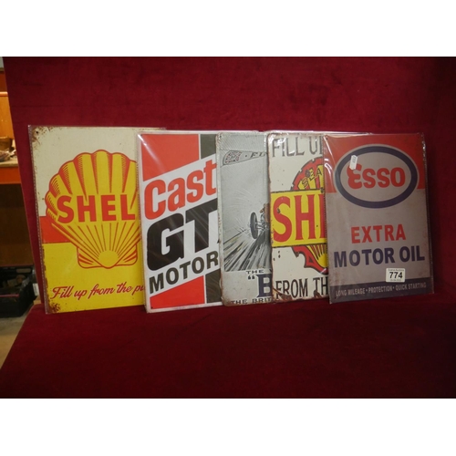 774 - 5 OIL SIGNS