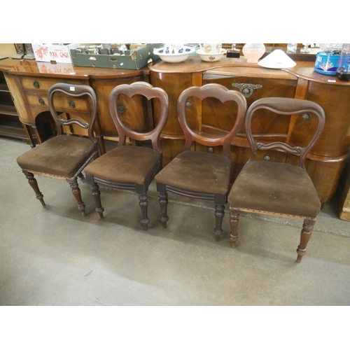 779 - 4 BALLOON BACK CHAIRS