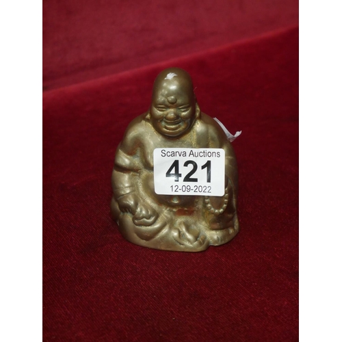 421 - BRASS BUDDHA