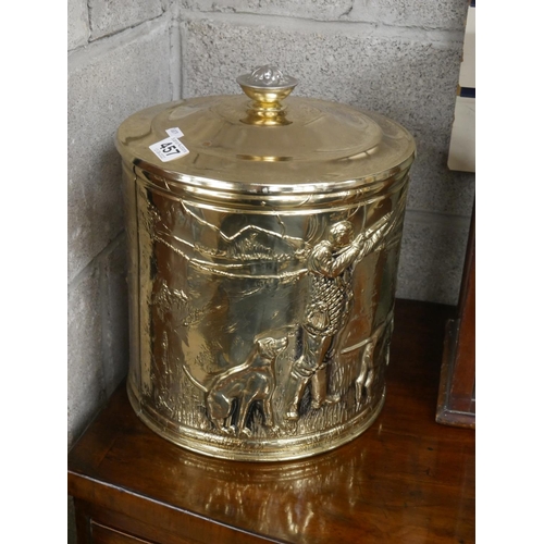 457 - BRASS COAL BUCKET