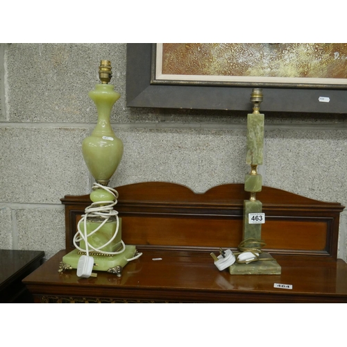 463 - 2 ALABASTER LAMPS