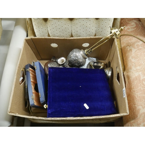 535 - BOX OF SILVER PLATE