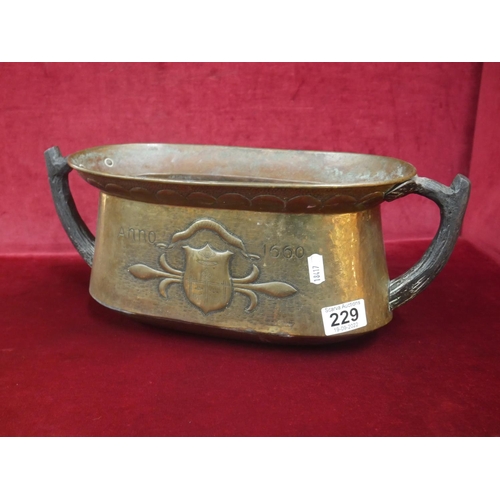 229 - BRASS PLANTER