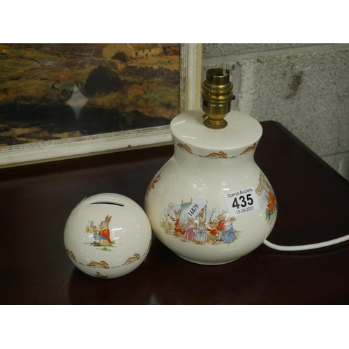 435 - BUNNYKINS LAMP & MONEY BOX