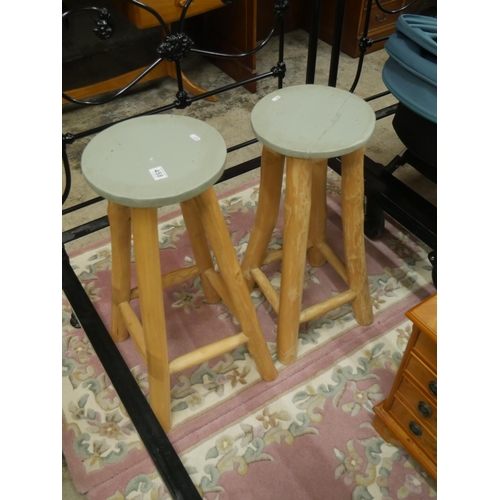 458 - 2 PAINTED STOOLS