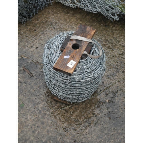 15 - FULL ROLL OF BARBED WIRE