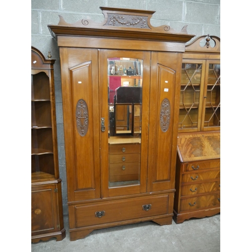 705 - EDWARDIAN ONE DOOR WARDROBE