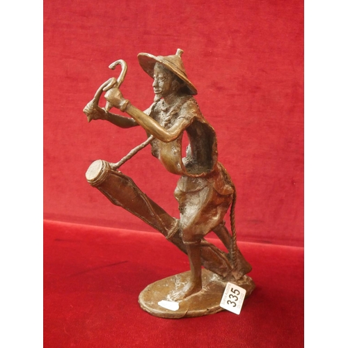 335 - ORIENTAL BRONZE WARRIOR