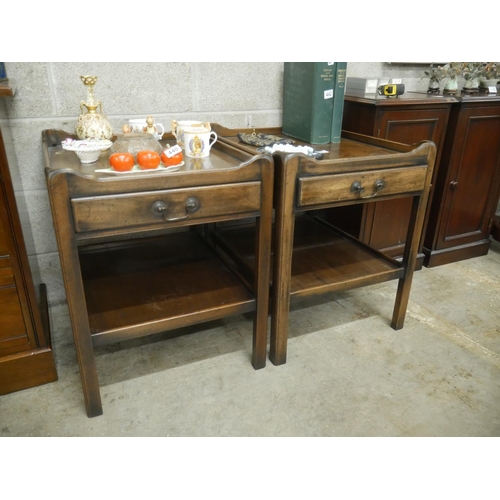 439 - PAIR OF GALLERY TOP SIDE TABLES