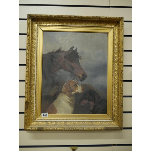 448 - OIL PAINTING IN GILT FRAME 19