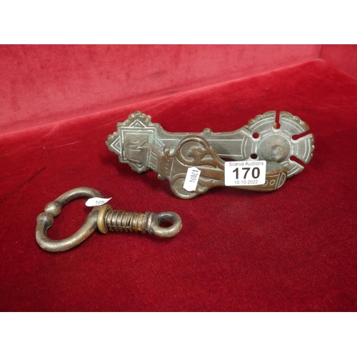 170 - ANTIQUE DOOR KNOCKER & SNAFFLE