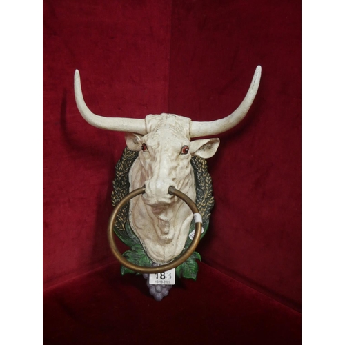 183 - CAST IRON BULLS HEAD