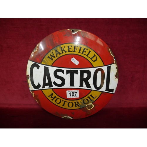 187 - ENAMEL SIGN