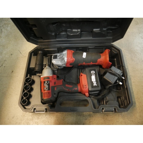 207 - IMPACT GUN & CORDLESS GRINDER SET