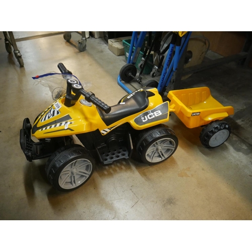 209 - TOY JCB QUAD & TRAILER