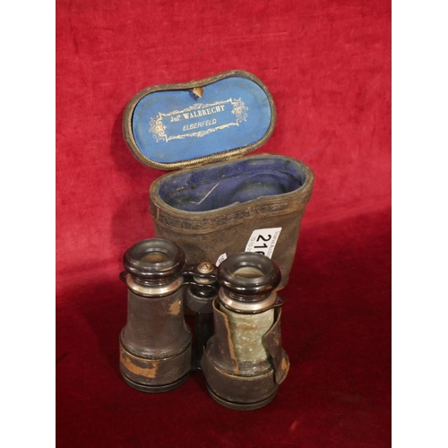 216 - OLD BINOCULARS IN CASE