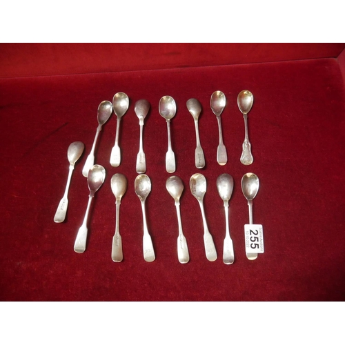 255 - SELECTION OF HALLMARKED SILVER SPOONS 198gms