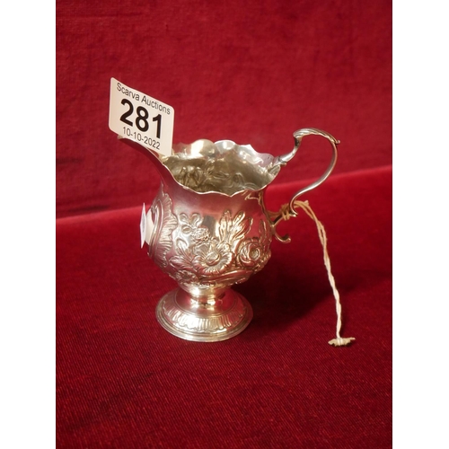 281 - BALLIST SILVER CREAM JUG 1760