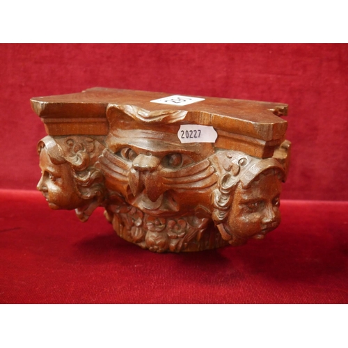 290 - 19TH C. CARVED WALL BRACKET