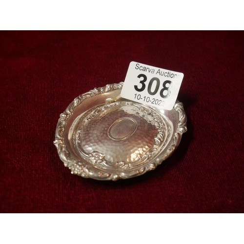 308 - HALLMARKED SILVER PIN DISH CHESTER 1902