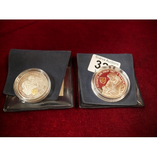 320 - 2 PROOF SILVER COINS