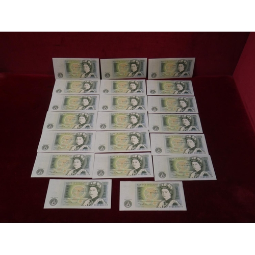 334 - 20 BANK OF ENGLAND £1 NOTES