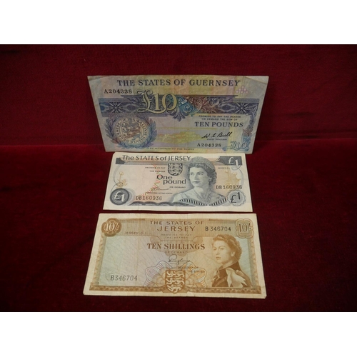 341 - LOT OF CHANNEL ISLANDS BANK NOTES