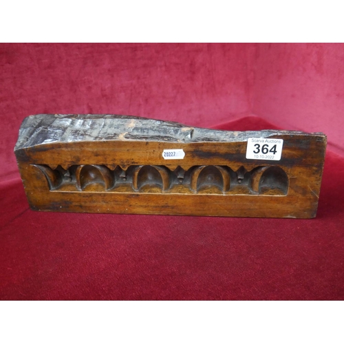 364 - ANTIQUE CARVED WOODEN ITEM