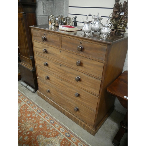 424 - GEORGIAN 2 OVER 4 CHEST OF DRAWERS