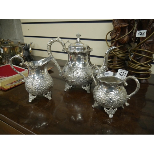 427 - SILVER PLATED TEA SERVICE