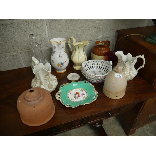 429 - MIXED VICTORIAN CERAMICS