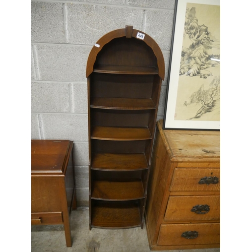 448 - ARCH TOP BOOKCASE