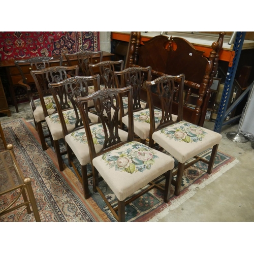 468 - SET OF 8 19TH C. DINING CHAIRS IN GEORGIAN STYLE