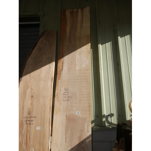 192 - LARGE SPALTED BEECH PLANK