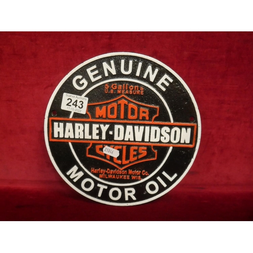 243 - HARLEY DAVIDSON SIGN